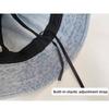 Bear Embroidery Print Vintage Washed Denim Hat Drawstring Adjustable Windproof Fisherman Hat Sunscreen Wide Brim Casual Sun Hat