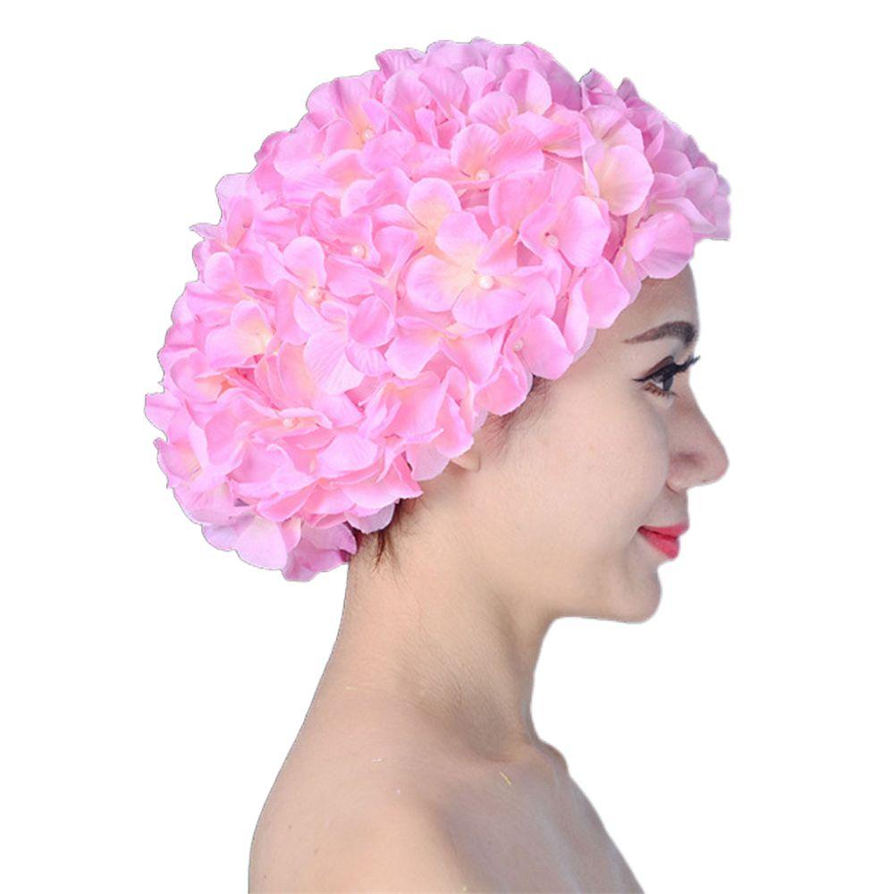 Long Hair Vintage Style Diving Cap Flower Swimming Cap Swimming Hat Swimming Cap Beach Swimming Cap