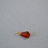 French High-End Geometric Red Agate Minimalist Earrings & Necklace Set