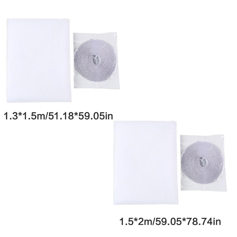 Adjustable Customizable DIY Insect Netting For Window Easy Install Ventilation Mesh Screen 6Pack with Adhesive Tape Roll