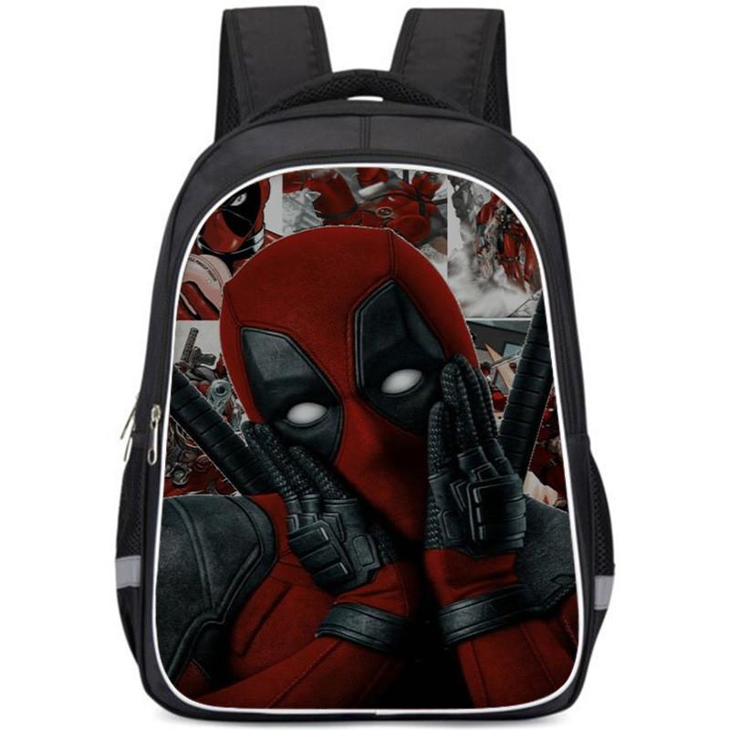 Spacious Deadpool Oxford Cloth Backpack For Kids School Lightweight And Durable