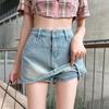 Youthful and Slimming Skirt Pants Half-body Skirt High Waist Flesh Covering Design Sense A-line Package Hip Ladies Summer Fashion Denim Short Skirt