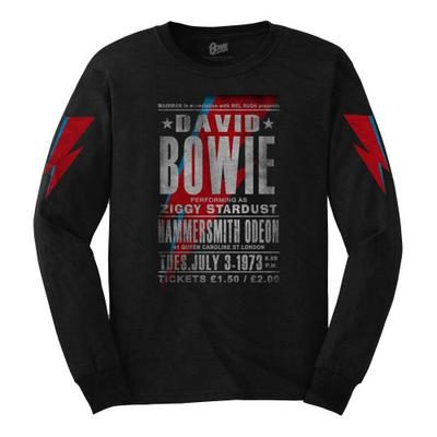 David Bowie Unisex Adult Hammersmith Odeon T-Shirt