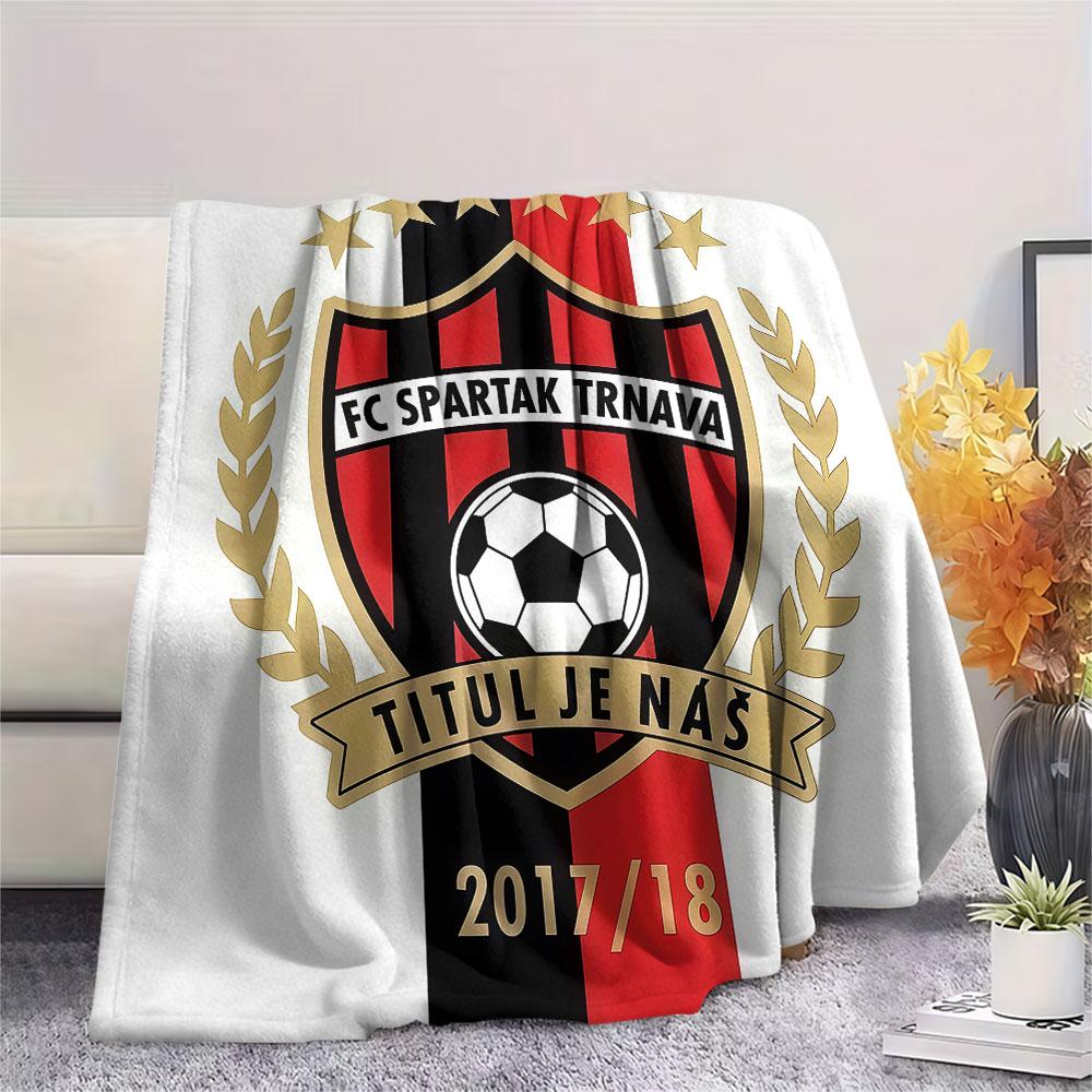 1PC FC Spartak Trnava Patterned Flannel Blanket Suitable For All Seasons for Home Decor Warmth and Comfort Gifts Holiday Present