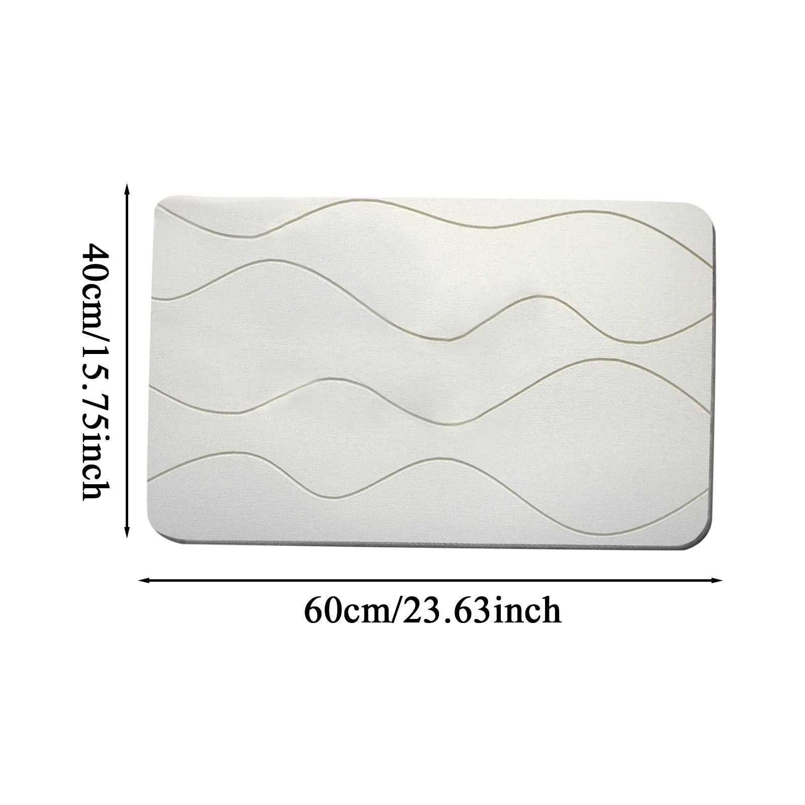

Bath Drying Mat Diatom Mud Soft Mat Toilet Door Non slip Mat Water Absorption Quick Drying Diatomite Shower Mat серый белый