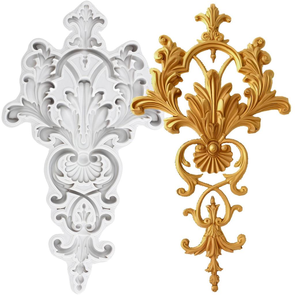 Baroque Silicone Mold Curlicues Scroll Lace Fondant Molds Cake Decorating Tools Cupcake Topper Candy Sugar Craft Gum Paste Polymer Clay