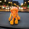 Stress Relief Fidget Toy 3D Printed Skull Astronaut Figurine, Articulated Skeleton Spaceman Action Figure, Cool Room Decor Halloween Movable