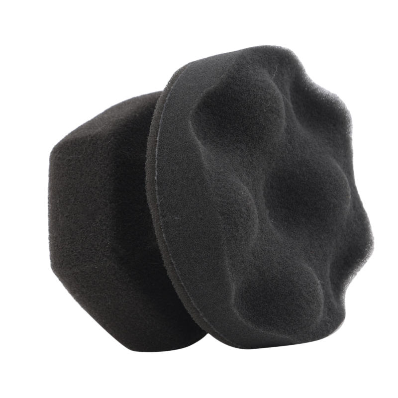 Car Wax Polishing Sponge Hexagonal Grip Applicator Hand Tire Wax Sponge High Density Foam Sponge Auto Waxing Accessories-S L