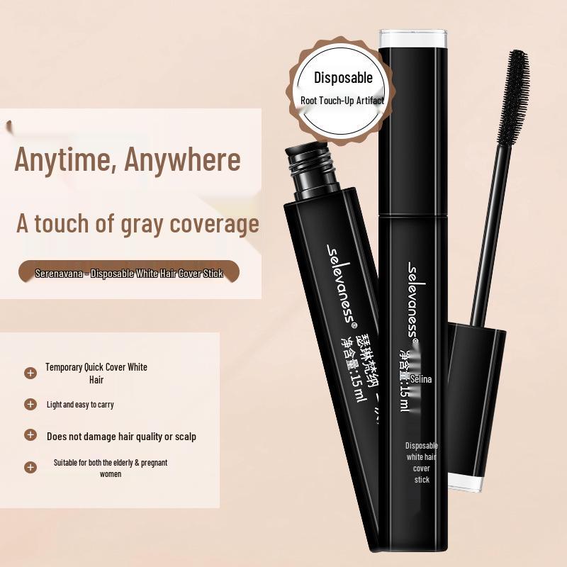 Serenavana Washable Hair Dye Pen - Temporary White Hair Cover Stick, Non-Fading Root Touch-Up