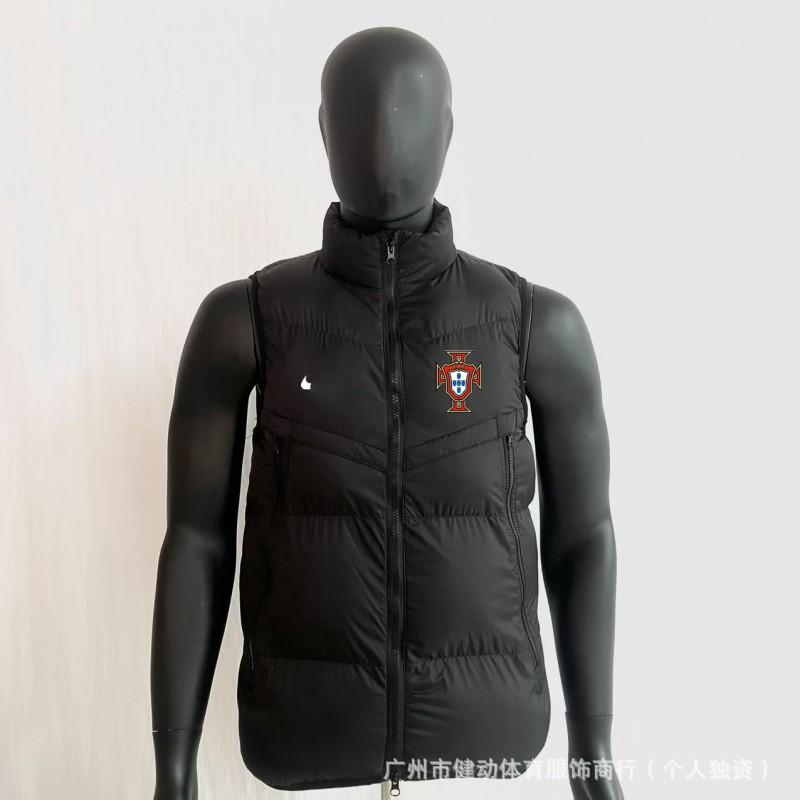 Waterproof Down Vest Men Women Outdoor Sports Warm-Up Training Jacket Football Team Fan Apparel
