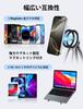 Foldable Multifunctional Laptop Stand for and Compact and Adjustable Tablet Aluminum Alloy with MagSafe Compatible Smartphone Holder and Storage Pouch