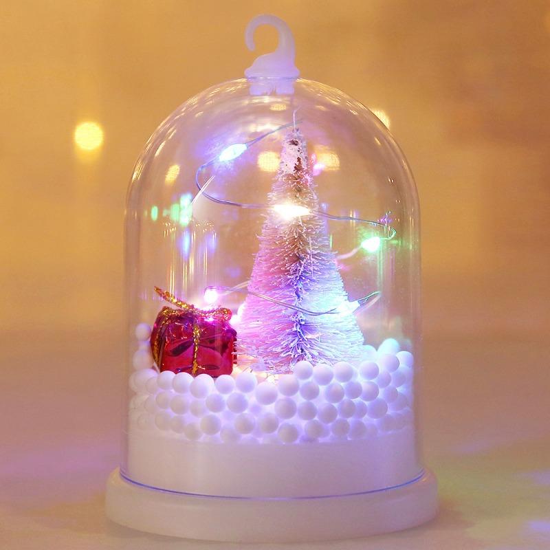 Christmas decorations, Christmas tree, night lights, luminous small hanging lights, snow ornaments, Christmas gifts
