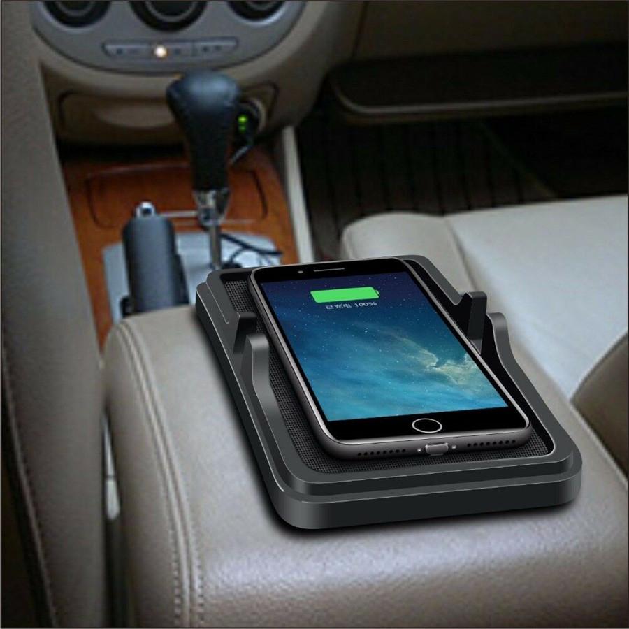 Portable Silicone Car Wireless Fast Charg Er Dashboard Holder Mount Non-Slip Pad
