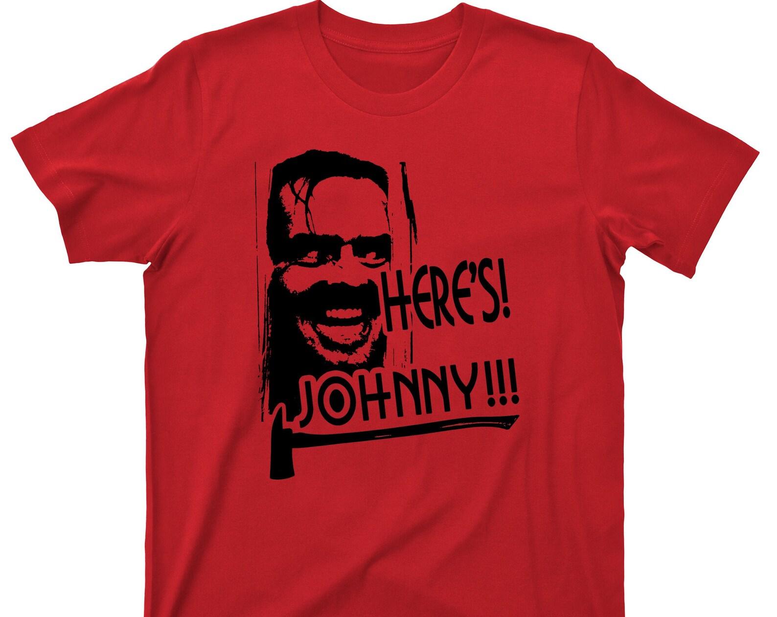 Here s Johnny T Shirt - The Shining Horror Movie Graphic TShirt 2XL