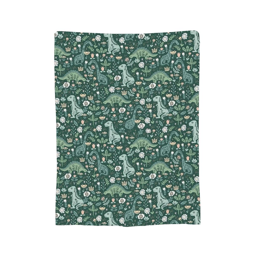 Cute Watercolor Dinosaur Blanket Flannel Winter Breathable Soft Throw Blanket for Home Bedroom Bedspreads