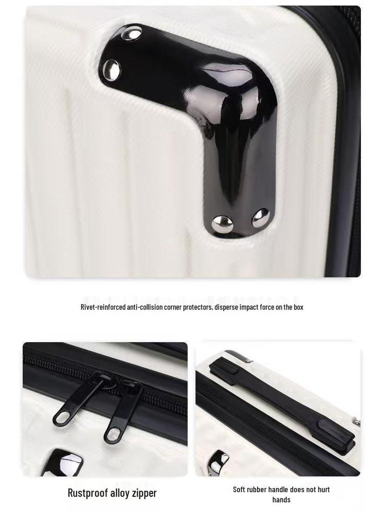 Neuer tragbarer Hartschalen-3D-Make-up-Koffer mit Schultergurt - Handheld Crossbody Reiseaufbewahrungstasche, Schüler kleiner Koffer