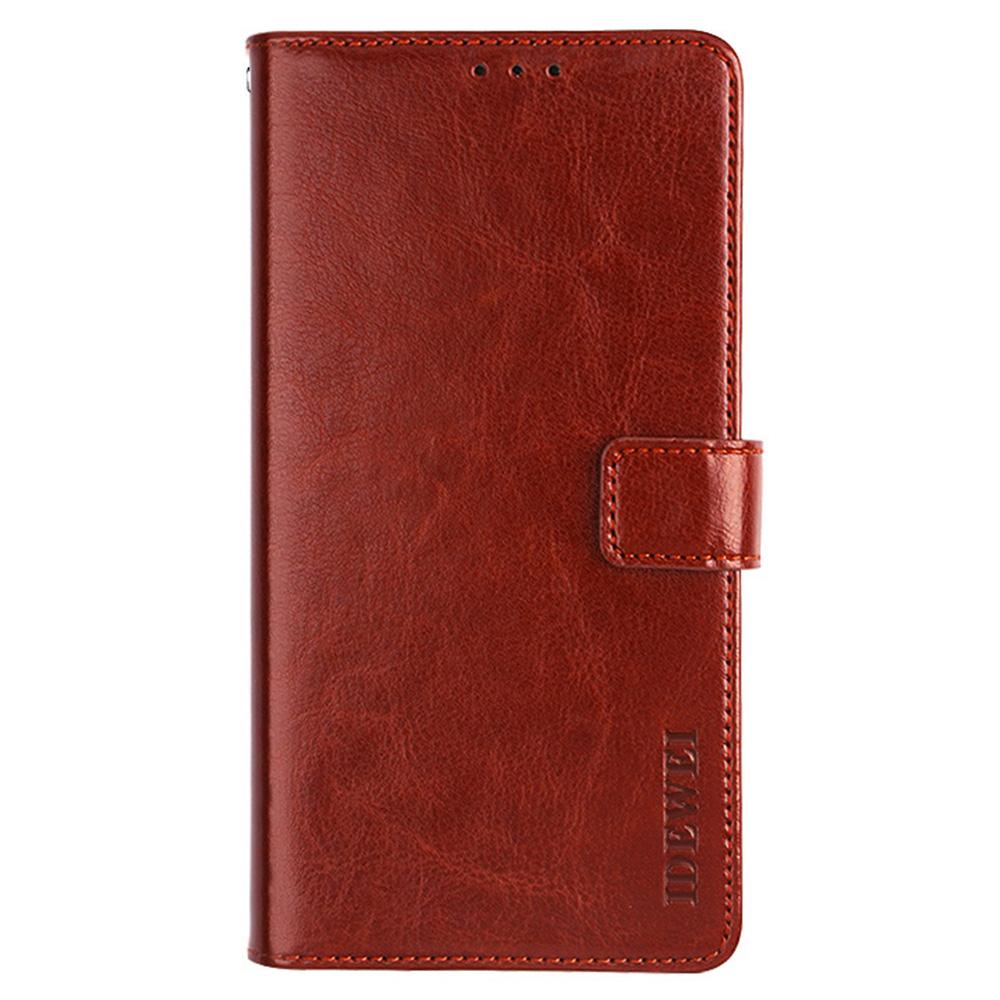 

IDEWEI Phone Flip Wallet Case for iPhone 14,Magnetic Closure Crazy Horse Textured Anti-scratch PU Leather Phone Cover Stand Yellow