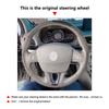 For Renault Megane 3 Kangoo 2 Grand Scenic Fluence (ZE) Samsung SM3 Car Steering Wheel Cover Microfiber Leather Protective Trim