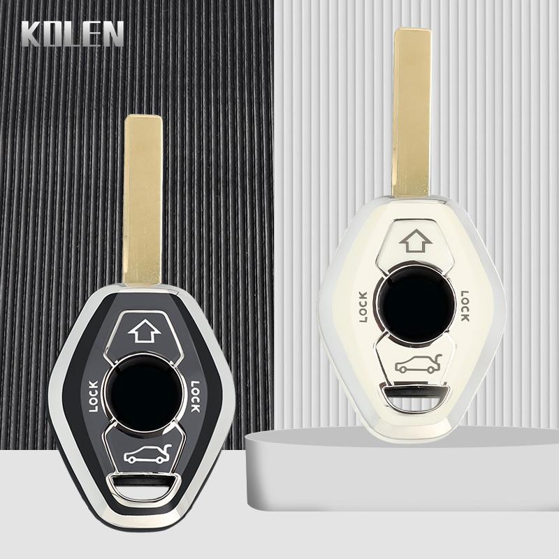 Fashion Tpu Auto Key Fob Cover Case Housing Fit For Bmw Ews X3 X5 Z3 Z4 1 3 5 7 Series E38 E39 E46 3 Buttons Protected Remote Bag Auto Accessories