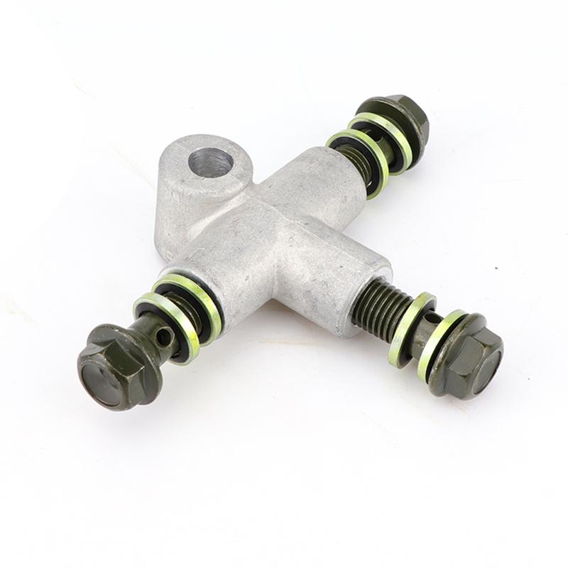 ATV Kart Hydraulic Brake Line Tee Hose Connector 3 Way T Adapter With M10x1.25 Banjo Bolt