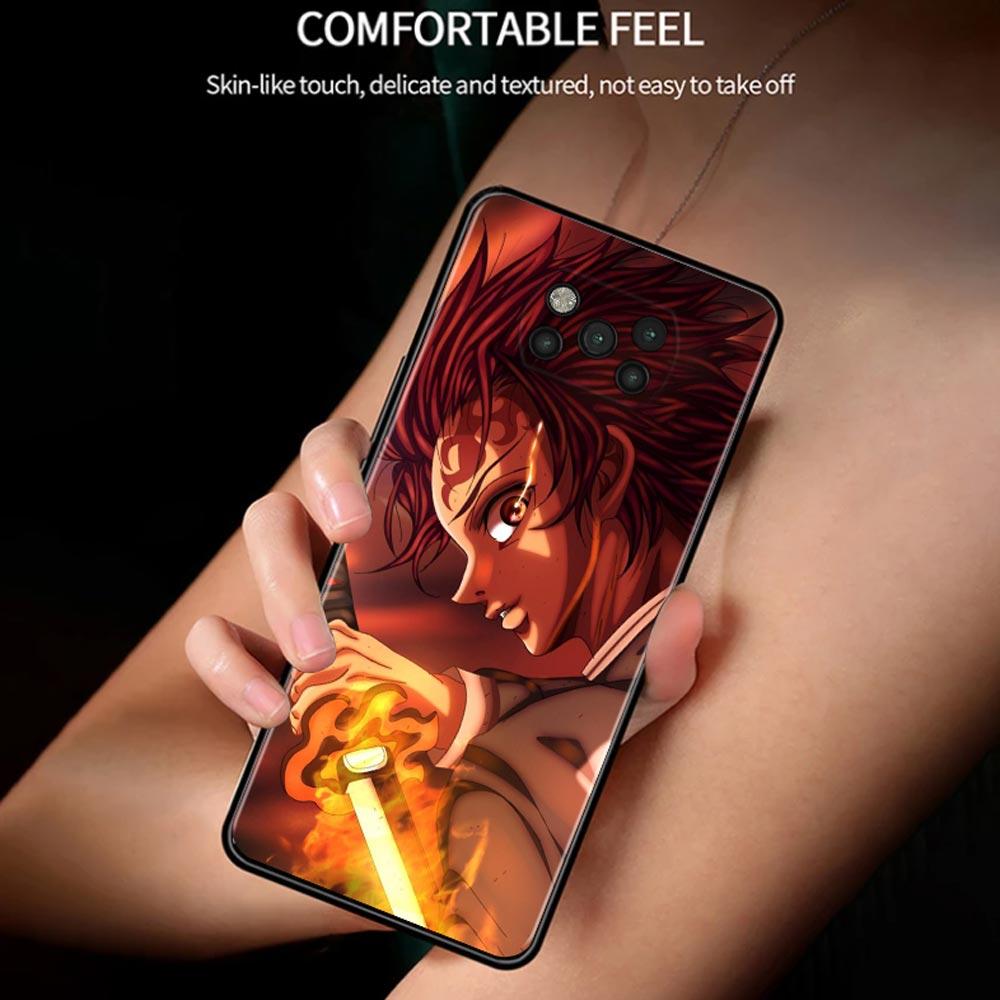 נרתיק ל-Poco X3 NFC M3 Pro M3 F3 F1 Capa עבור Mi Note 10 Pro Caso ל-Xiaomi CC9 Pro A3 A2 אנימה שדים ציידת Tanjiro Kamado