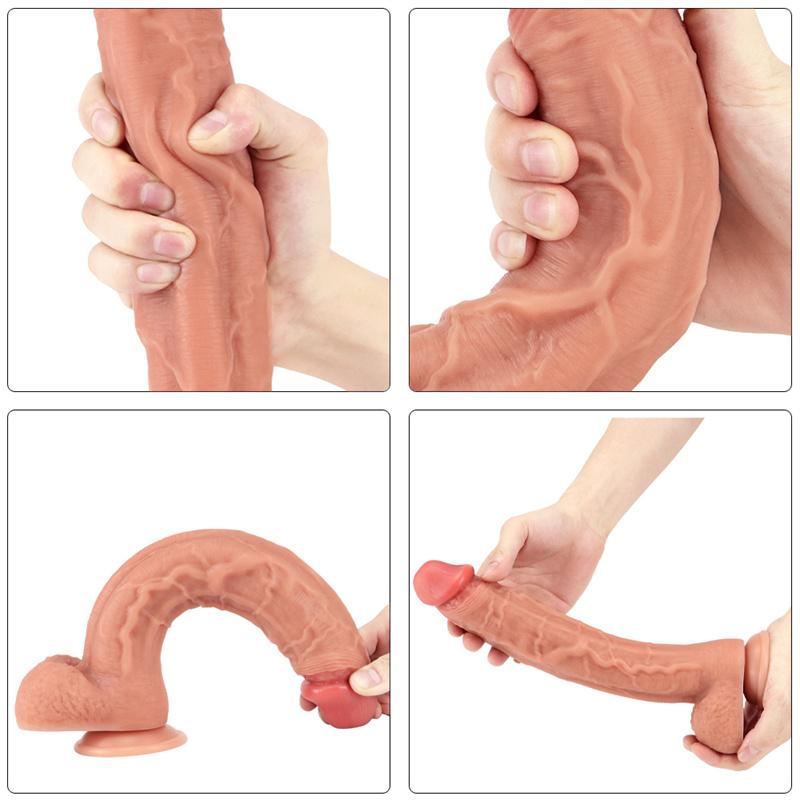 Female Simulation Penis Oversized Male Root Thick Liquid Silicone Female Extra Large