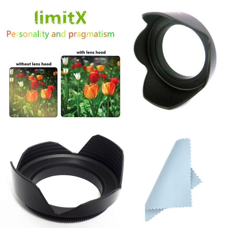 limitX 55mm Flower Lens Hood for Sony FDR-AXP55 FDR-AX40 FDR-AX43 FDR-AX53 FDR-AX55 AX40 AX43 AX53 AX55 AXP55 Camcorder 55mm