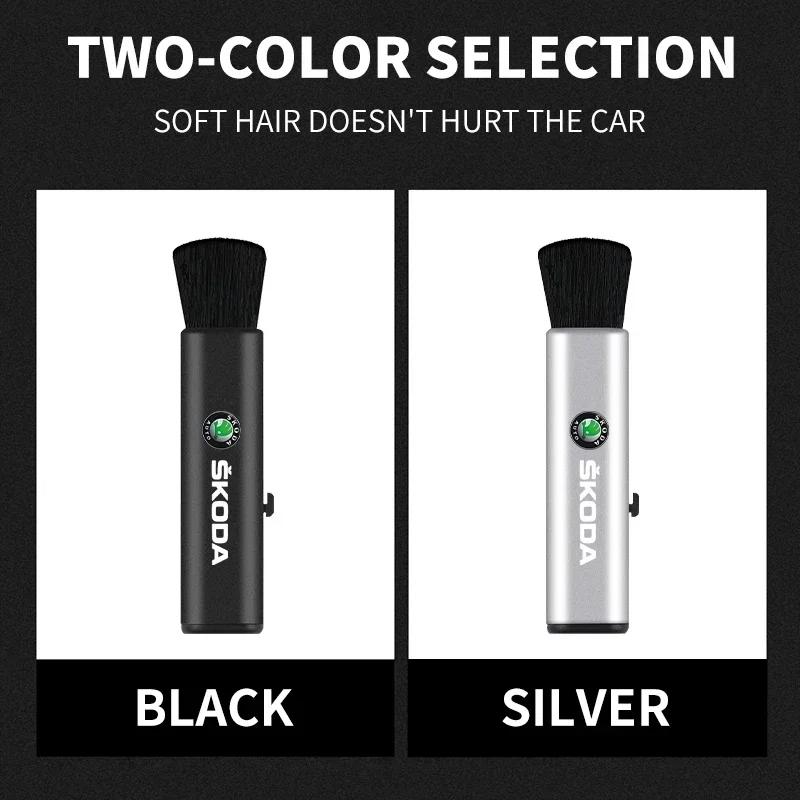 Car Cleaning Retractable Brush Air Vent Dusting Tool For Skoda Fabia Superb Yeti Octavia Rapid Kodiaq Mk3 A4 A6 A7 2 3 A5 Kamiq Ulvc23