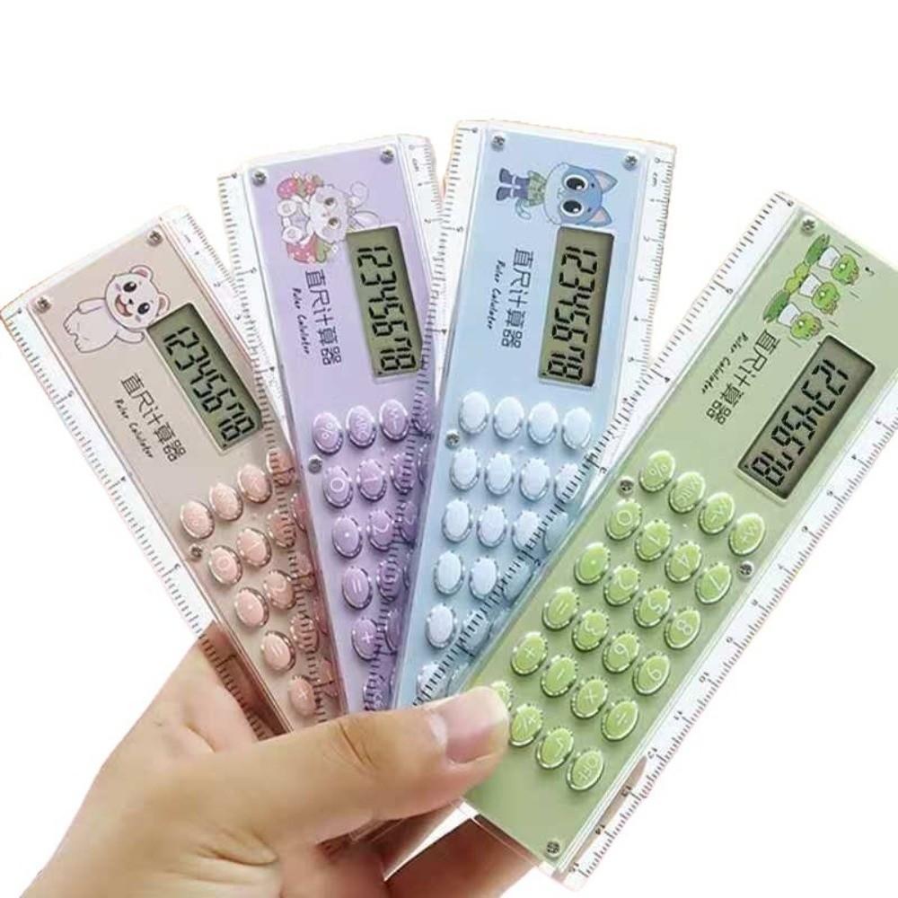 15cm Straight Ruler With Calculator Ultra-thin Stationery Drawing Tool  School Supply