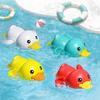 Baby Bath Bathroom Shower Clockwork Swimming Children Play Water Cute Little Duck Kid Bathroom Bathing Bathtub Floating Toys