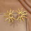 Stainless Steel Earrings Beautifully Unique and Individual Designs Blazing Sun Sculpted Earrings For Women Jewelry Daily Wear