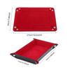 Practical 1pc Rectangle Storage Tray PU Leather Velvet Folding Dice Table Games Key Wallet Coin Organizer Trays Sundries Serving