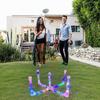 Ring Toss Game For Kids LED Ring Toss Game Glow In The Dark Outdoor Yard Games With Toss Rings & Carrying Bag For Family Gatherings