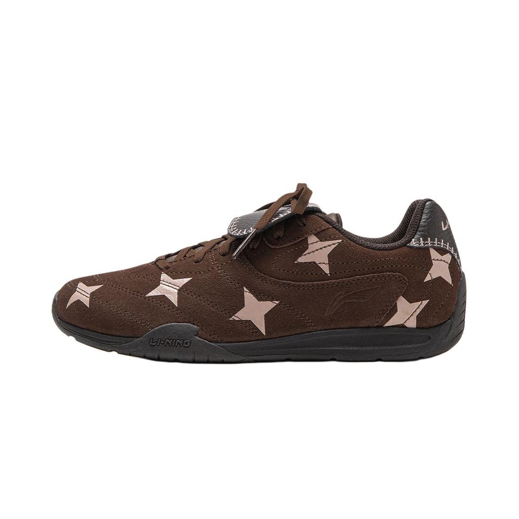 Li Ning Film Pulse Slip Resistant, Abrasion Resistant, Lightweight Low Top Casual Shoes Women's Brown AGLV136-8
