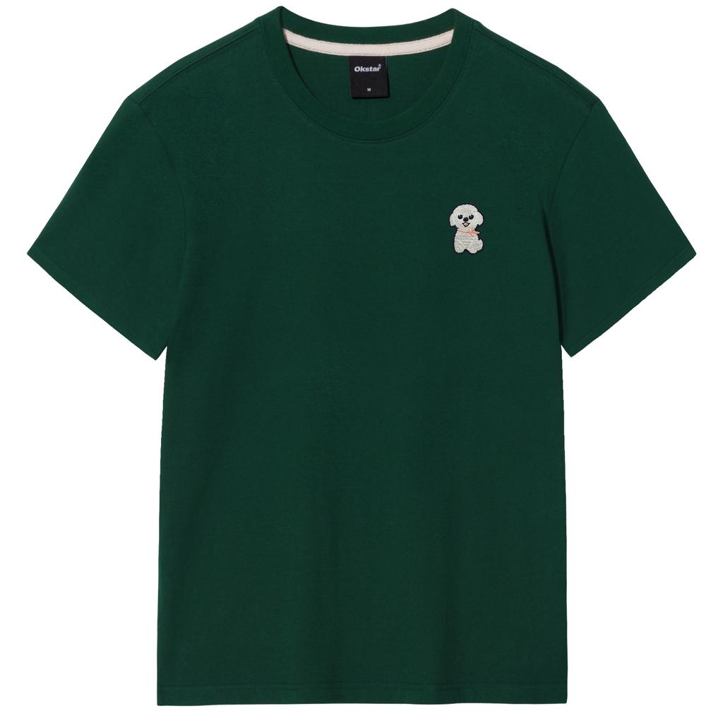 OKSTAR Pposongmung Embroidered Short Sleeve T-Shirt (D Type)