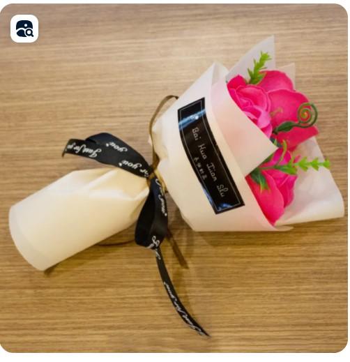 

Soap Flower Bouquet, Rose Bouquet, Red Three-flower Small Bouquet One Size