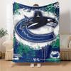 VANCOUVER CANUCKS Print Flannel Blanket High Quality Warm Comfortable Cover for All Seasons Perfect for Gifts Home Decor