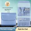 4/16Pcs Manicure Pedicure Kit Professional Nail Clippers Cuticle Nippers Set With Travel Case