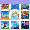 Super Mario Spiel Reißverschluss Kissenbezug 177 Zoll Kissenbezug Lebendiges Muster Heimdekoration