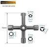 Multi-size Cross Electrical Cabinet Triangle Key Wrench for Elevator, Water Meter, Square and Round Holes