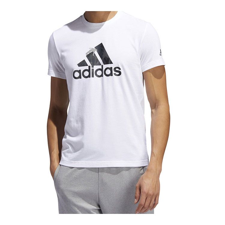 Adidas Camo Graphic Sport Short Sleeve T-Shirt Men Tops White FT2816