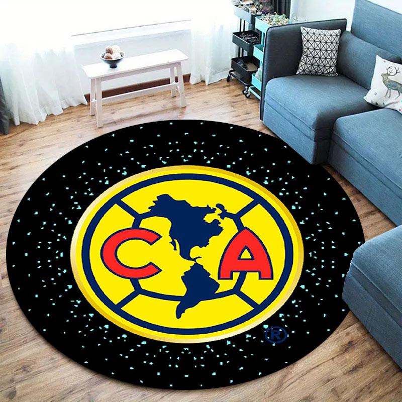 Club America Round Area Rug,Carpet Rug for Living Room Bedroom Sofa Playroom Decor,Non-slip Floor Mat