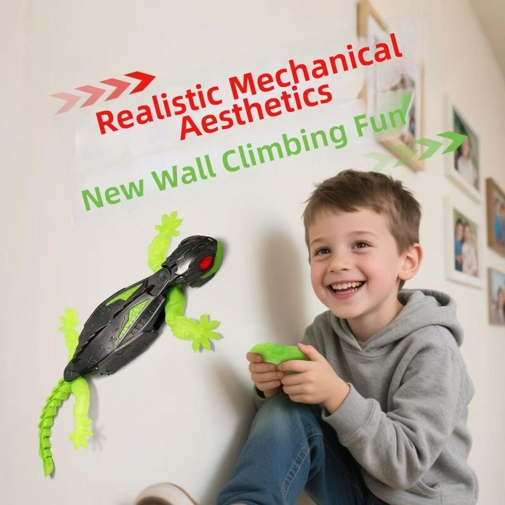 Rechargeable Wall Climbing Rc Lizard Toy Remote Control With Led Eyes Climber Gecko Robot Toy Realistic