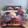 Japanese Night Scenery Decor Soft Comfortable Duvet Cover Bedding Set Included 1*Duvet Cover & 2*Pillowcases, Gift