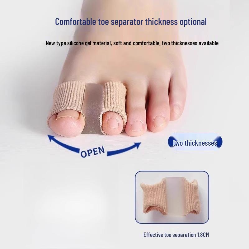 

Silicone Bunion Toe Separator and Corrector for Overlapping Big Toe - Unisex, Wear with Shoes