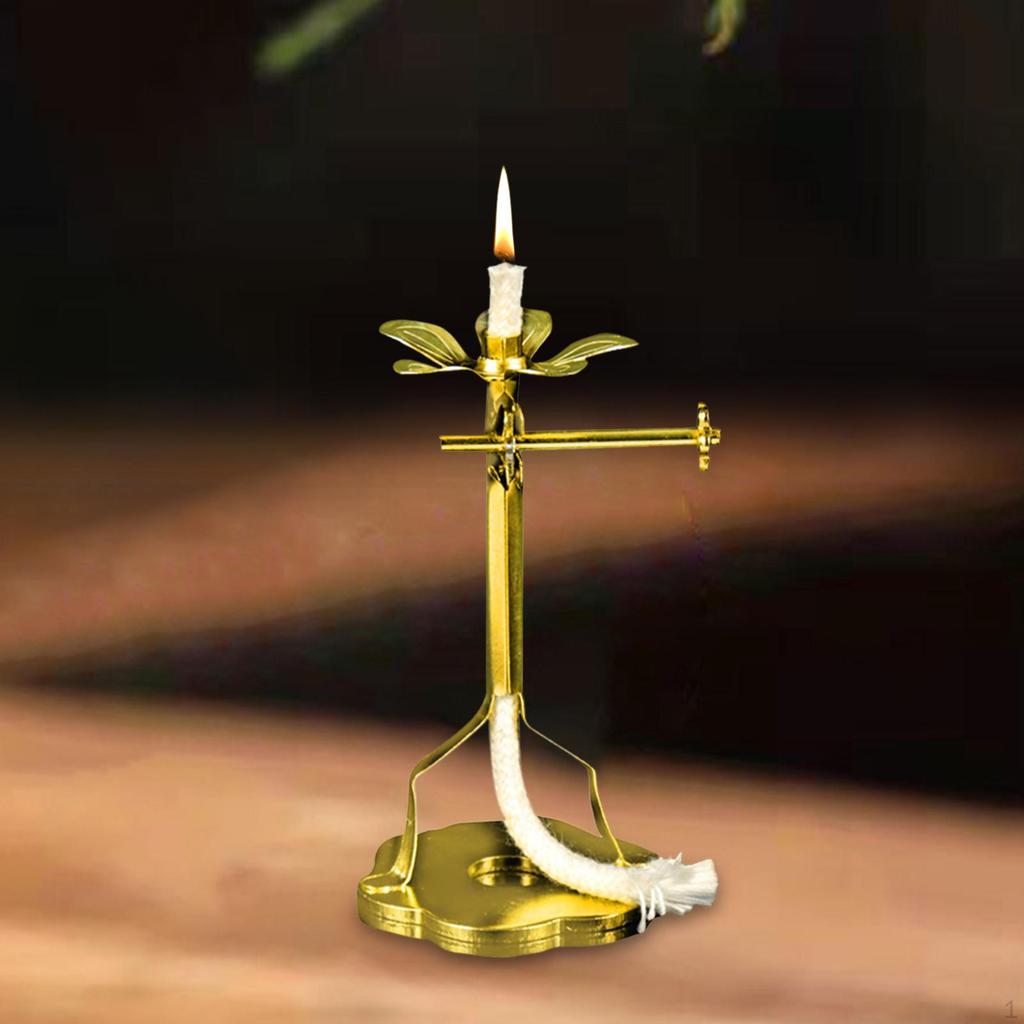 Lampada ad Olio Ghee Buddista Decorativa Fatta a Mano per Altare con Stoppino Diwali per Soggiorno