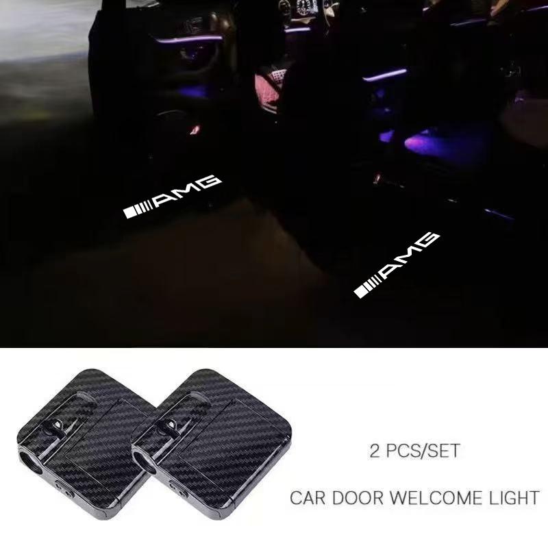 

Led Car Door Welcome Light Laser Projector Logo Ghost Shadow Lamp Goods Accessories For Mercedes Benz AMG A B C E CLA W211 W203