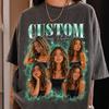 Comfort Colors Individuelles Bootleg Rap T-Shirt, 90er Vintage Bootleg Shirt, Individuelles Foto-Shirt, Geburtstagsgeschenke für Freundin und Freund, Individuelles Gesichtsshirt