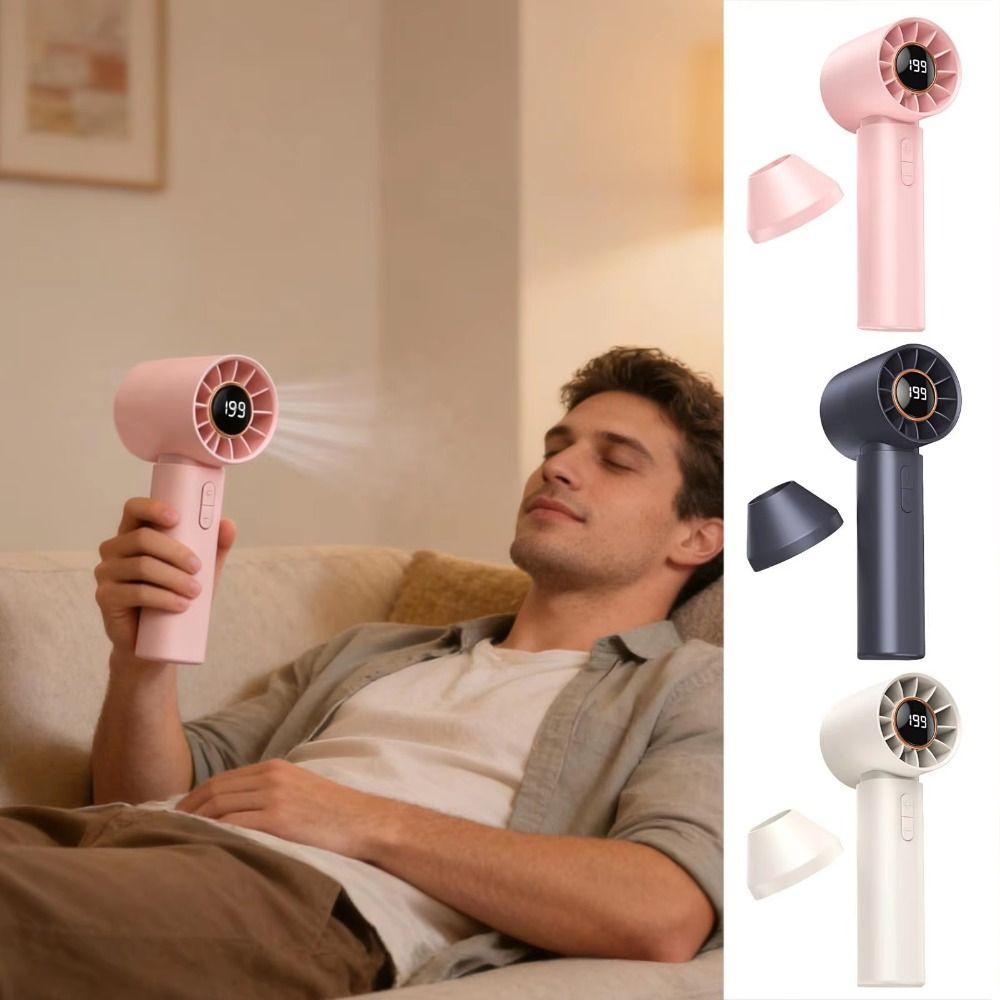 Compact Design Mini Fan Rechargeable Digital Fan New Handheld Fan  Camping Use