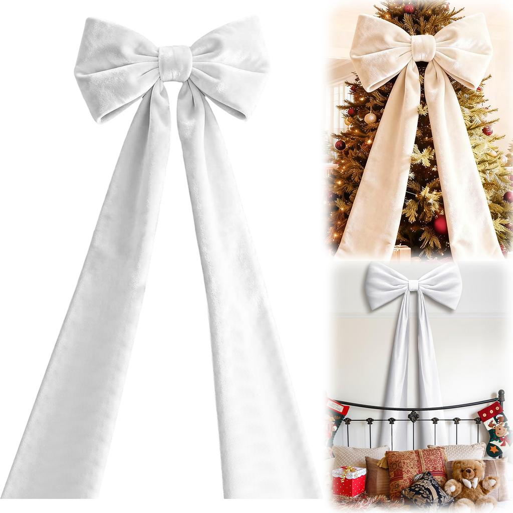 200x50cm Christmas Decorative Large Bow Giant Xmas Tree Toppers Bows Elegant Christmas Bowknot for Wedding Party Birthday Decor
